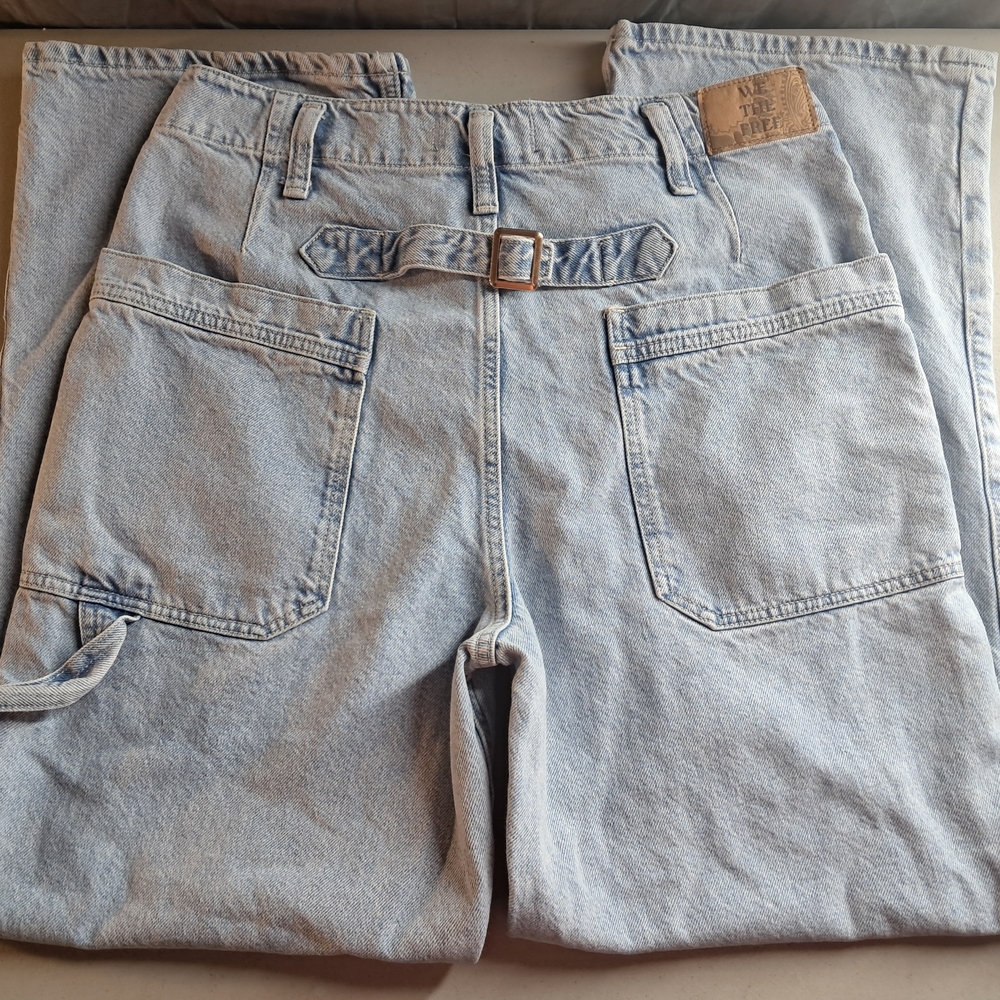 We The Free Blue Flare Wide Leg Jeans Size 29 - Picture 2 of 12